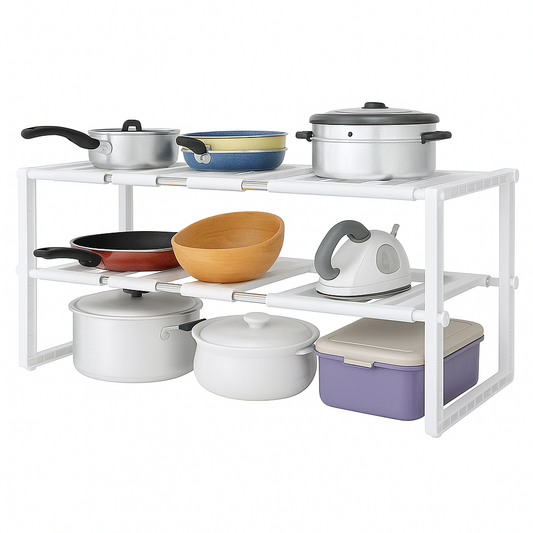 Adjustable Family Kitchen Rack – Multi-Layer Storage Organizer for Utensils