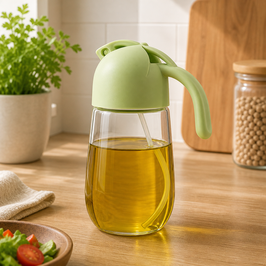 Oil Dispenser Jug – Leak-Proof Glass Bottle with Easy Pour Handle